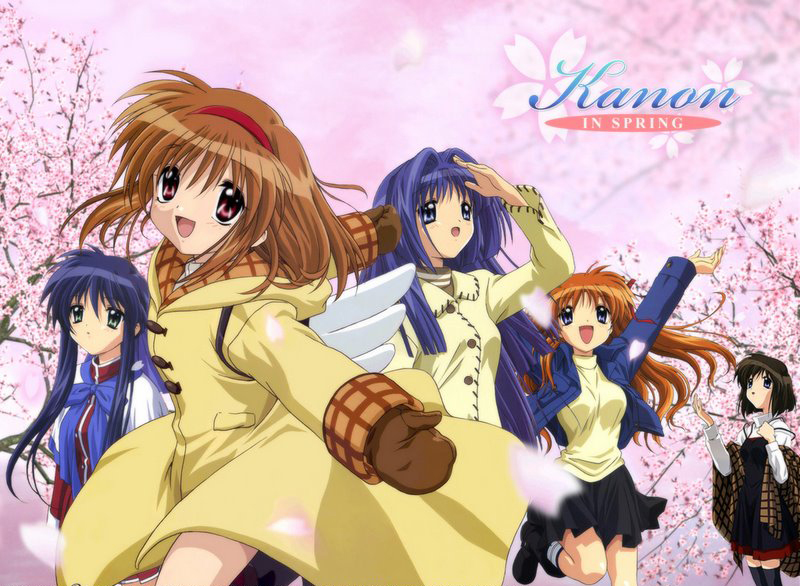 tsukimiya ayu, minase nayuki, sawatari makoto, kawasumi mai, and misaka shiori (kanon and 1 more) drawn by ikeda_kazumi