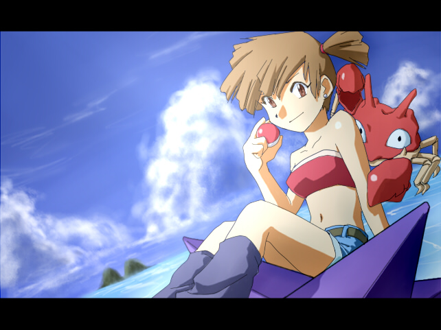 misty, starmie, and krabby (pokemon and 1 more) drawn by hisaburo_(pppsubmajin)