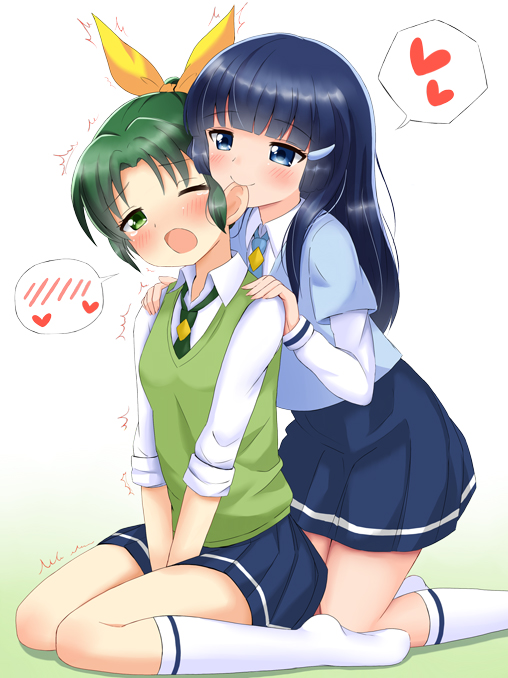 midorikawa nao and aoki reika (precure and 1 more) drawn by tamago_kago