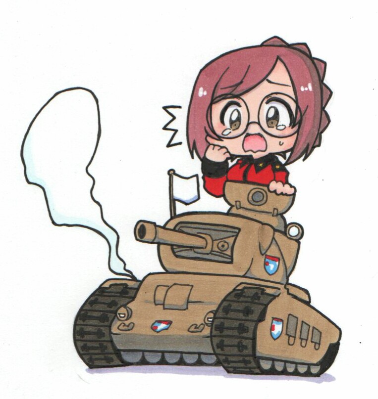nilgiri (girls und panzer) drawn by aizu_(ku-ya_kuroya)