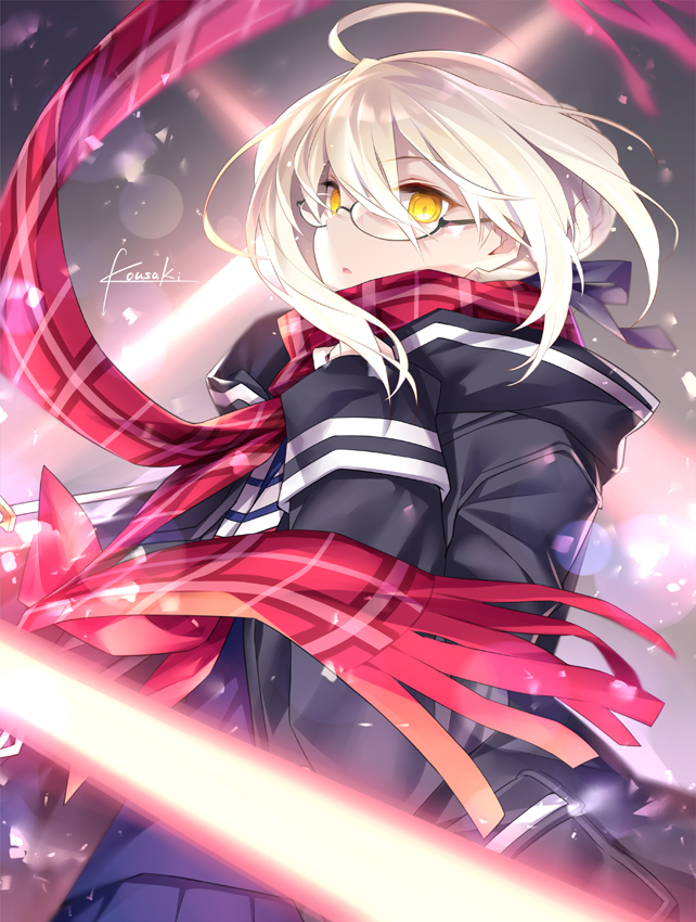 artoria pendragon and mysterious heroine x alter (fate and 1 more) drawn by kousaki_rui