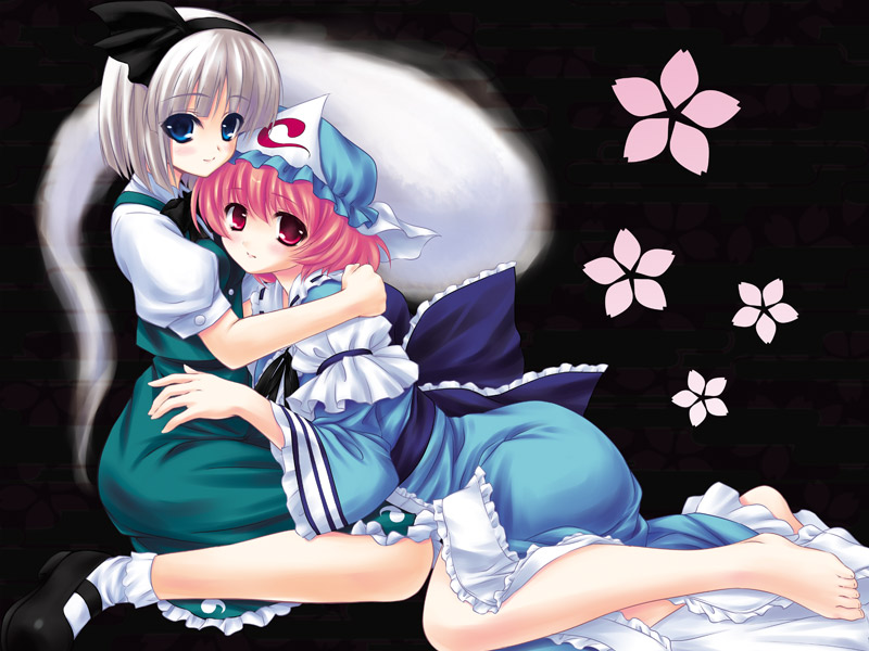 konpaku youmu and saigyouji yuyuko (touhou) drawn by ayase_hazuki