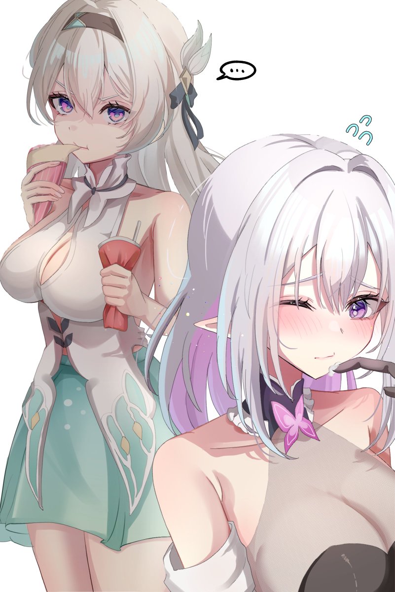 firefly and castorice (honkai and 1 more) drawn by chuuna_(unagiunazy)