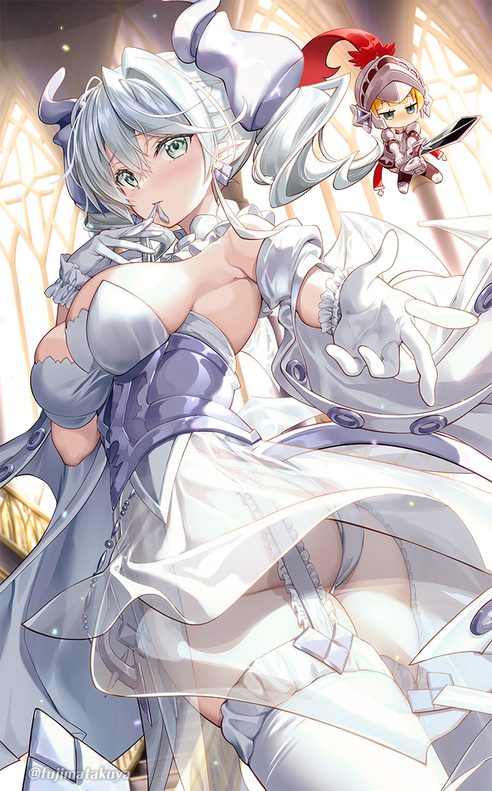 lovely labrynth of the silver castle and knight (yu-gi-oh!) drawn by fujima_takuya