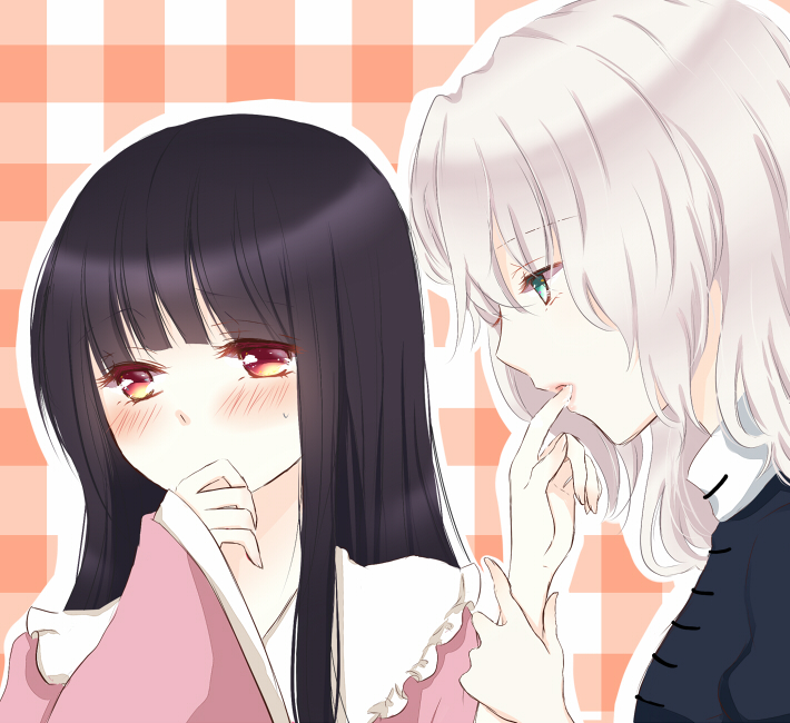 houraisan kaguya and yagokoro eirin (touhou) drawn by sui_(camellia)