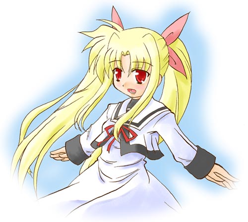 fate testarossa (lyrical nanoha and 2 more) drawn by oko_jo