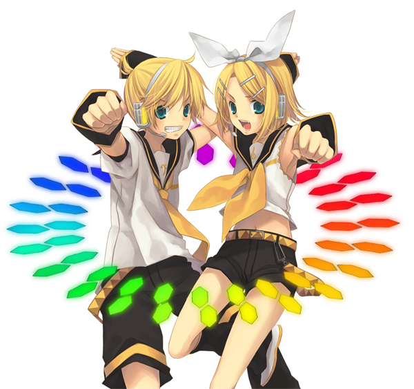 kagamine rin and kagamine len (vocaloid) drawn by eto_ichika