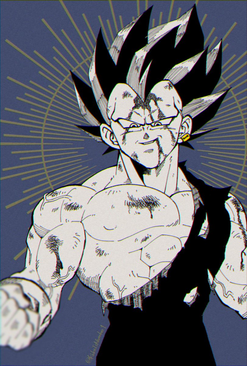 vegeta (dragon ball and 1 more) drawn by nishimu_(nishimu246246)