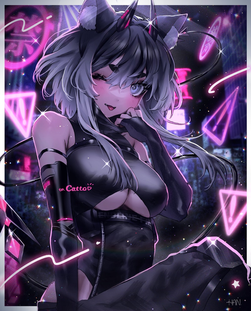 catto (indie virtual youtuber) drawn by han_(ateez_hncrn)