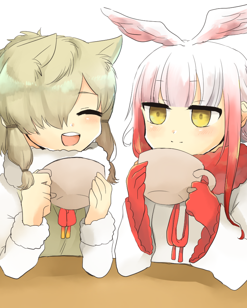 japanese crested ibis and alpaca suri (kemono friends) drawn by moeki_(moeki0329)