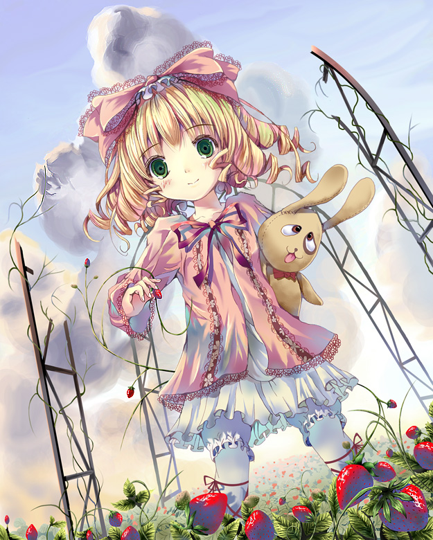 hinaichigo and kunkun (rozen maiden) drawn by yamamoto_nori