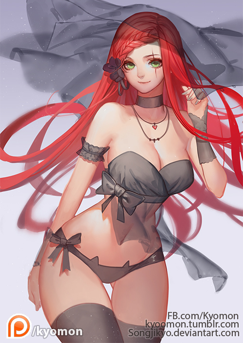 katarina (league of legends) drawn by songjikyo
