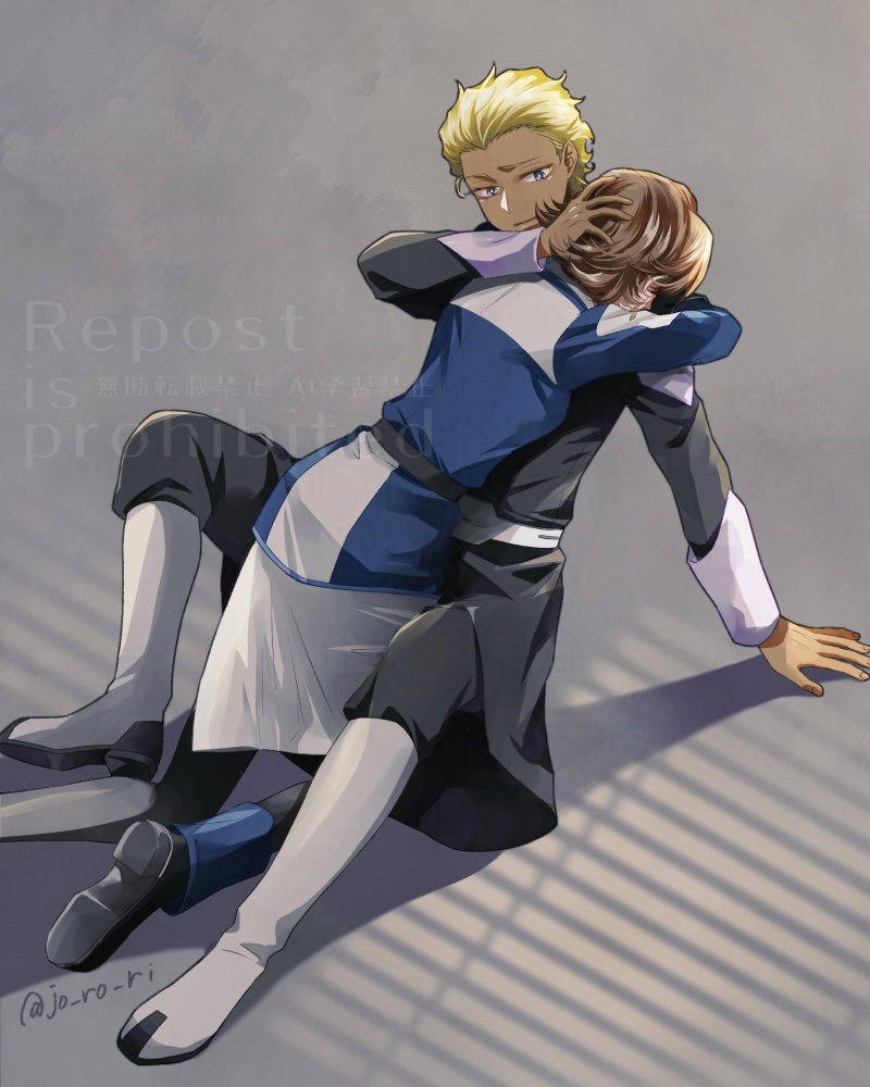 dearka elsman and miriallia haw (gundam and 1 more) drawn by jo_ro_ri
