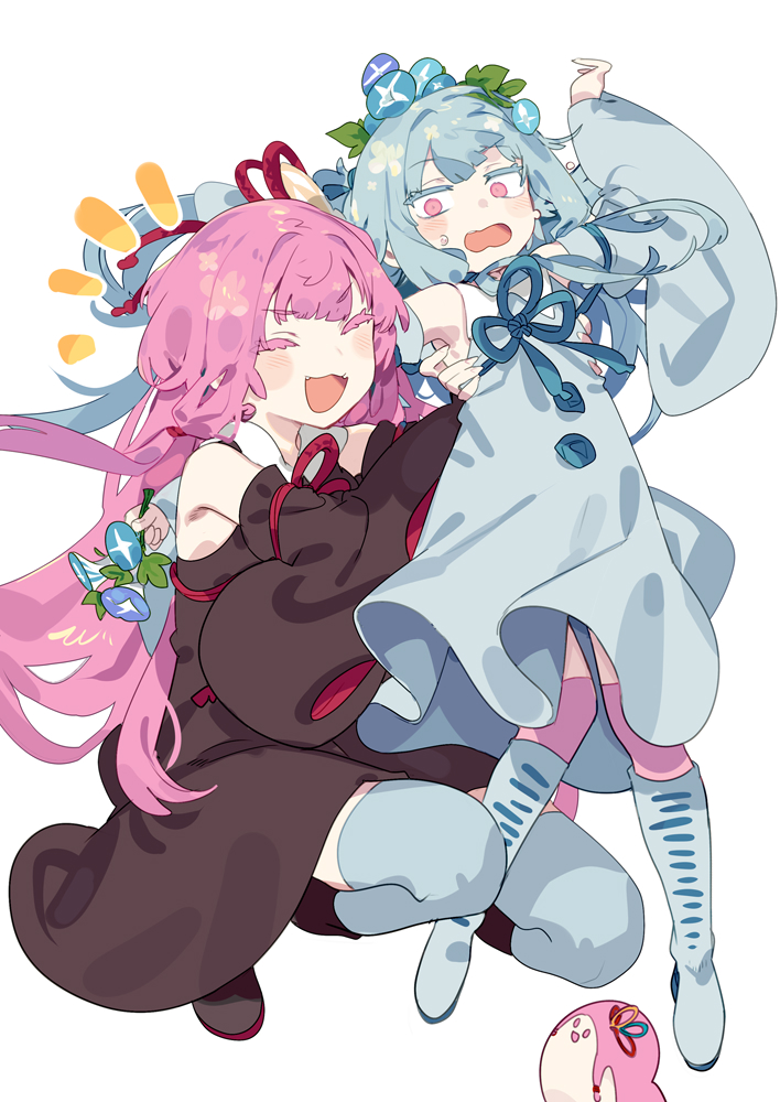 kotonoha akane, kotonoha aoi, and seyanaa (voiceroid) drawn by karei
