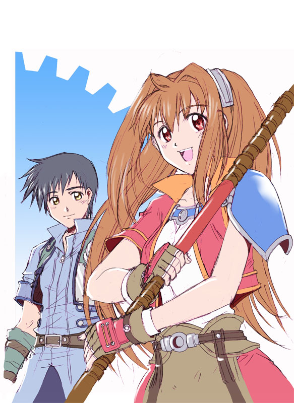 estelle bright and joshua bright (eiyuu densetsu and 1 more) drawn by xiacheng_tatsuya