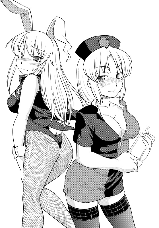 reisen udongein inaba and yagokoro eirin (touhou) drawn by hinemosu_notari