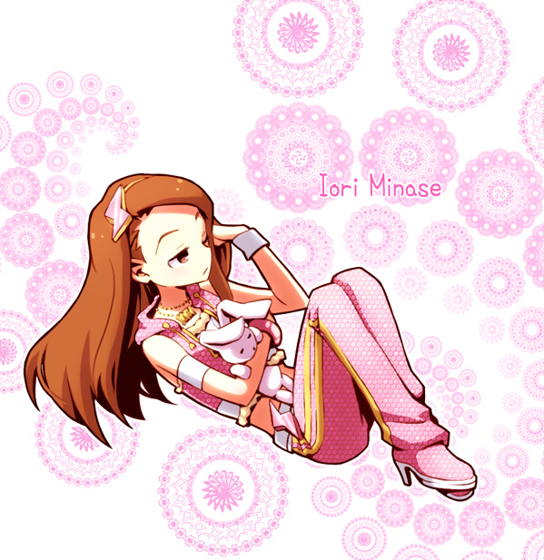 minase iori and usa-chan (idolmaster) drawn by nightea