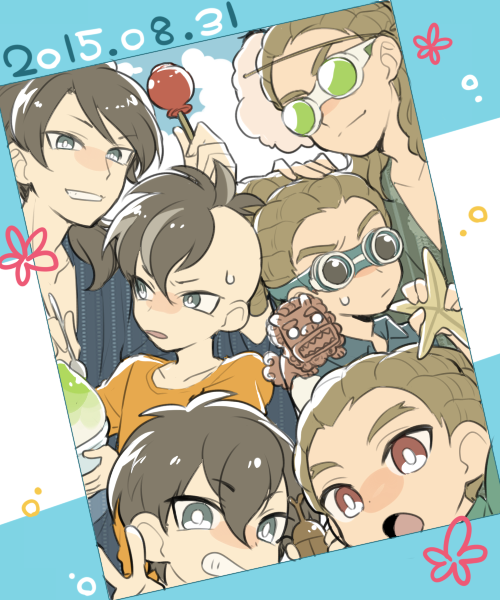 kidou yuuto and fudou akio (inazuma eleven go and 1 more) drawn by saku_anna