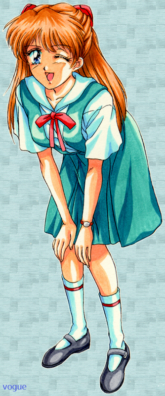 souryuu asuka langley (neon genesis evangelion) drawn by vogue