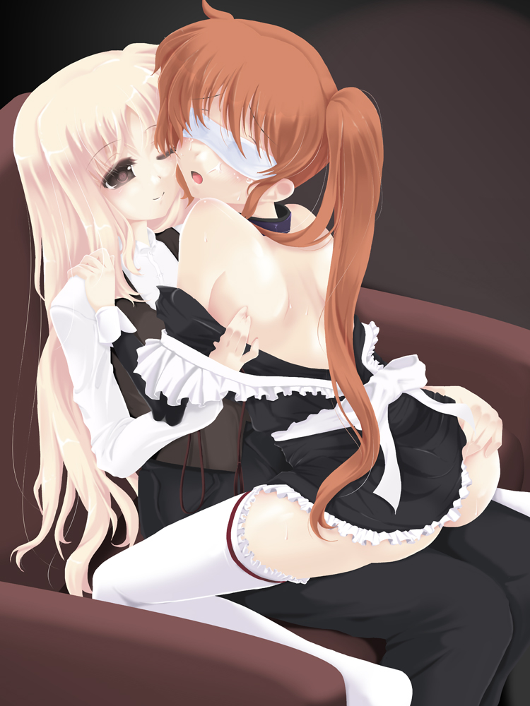 fate testarossa and takamachi nanoha (lyrical nanoha and 1 more) drawn by frapowa