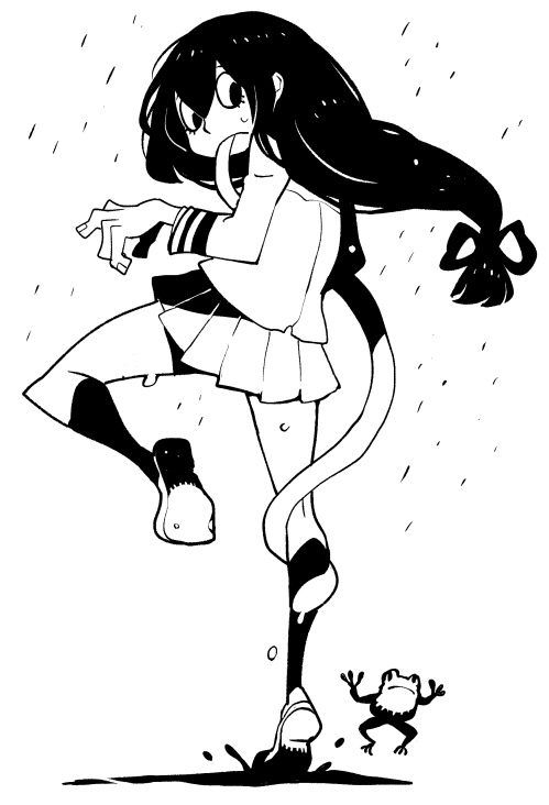 asui tsuyu (boku no hero academia) drawn by dowman_sayman