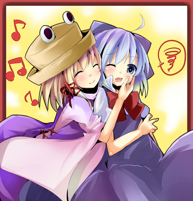 cirno and moriya suwako (touhou) drawn by yuita