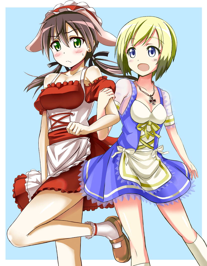 erica hartmann and gertrud barkhorn (world witches series and 1 more) drawn by re:d_(red_liquid)
