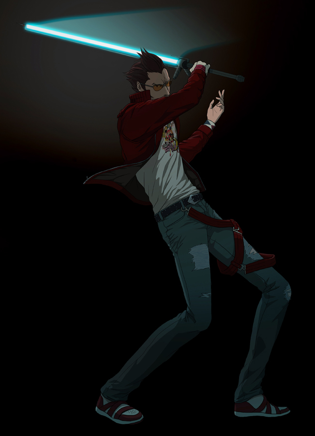 travis touchdown (no more heroes) drawn by gb_(doubleleaf)