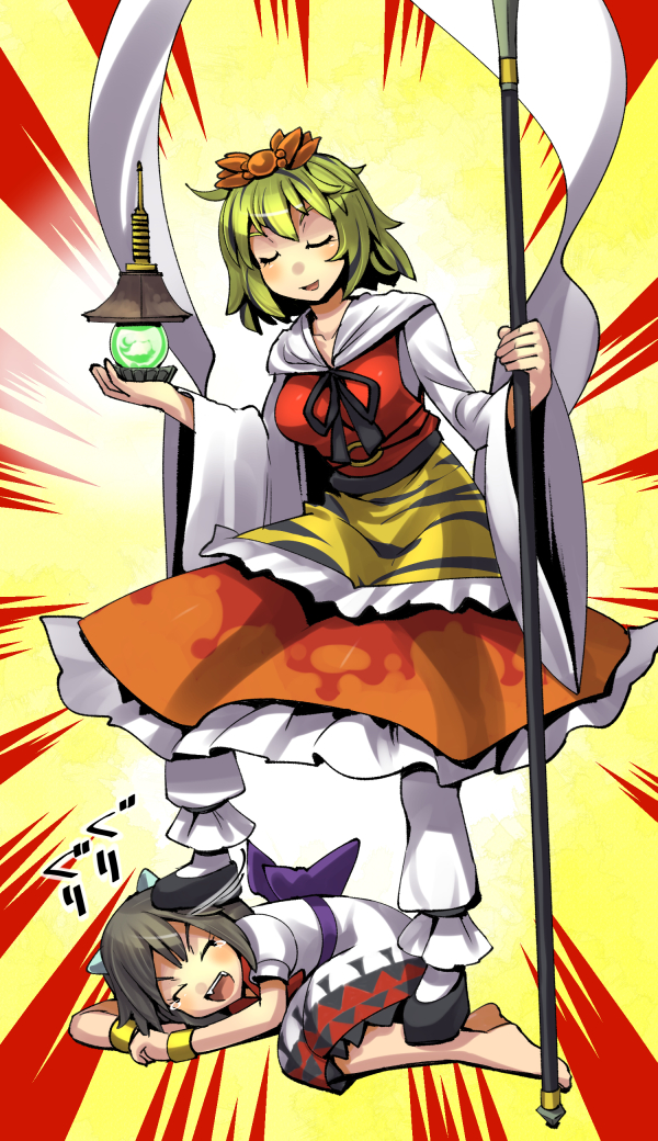 toramaru shou and kijin seija (touhou) drawn by umigarasu_(kitsune1963)