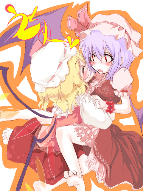 remilia scarlet and flandre scarlet (touhou) drawn by shiro_(hakukosui)