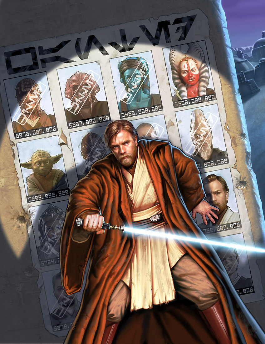 obi-wan kenobi, yoda, aayla secura, shaak ti, plo koon, and 3 more (marvel and 3 more) drawn by roberto_campus
