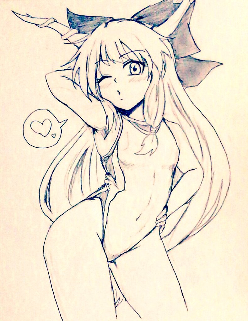ibuki suika (touhou) drawn by d-m_(dii_emu)