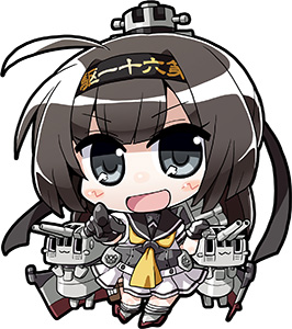 akizuki and chou-10cm-hou-chan (kantai collection) drawn by akaneya