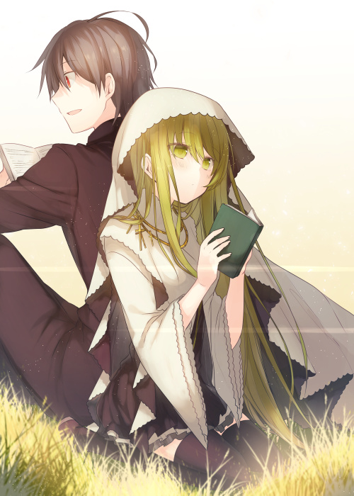 cecilia and lawrence (original and 1 more) drawn by kazutake_hazano