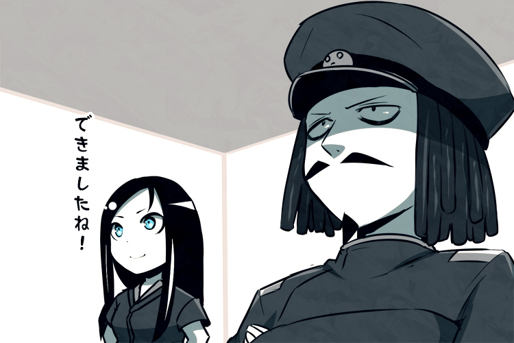 admiral, ru-class battleship, abyssal admiral, and admiral suwabe (kantai collection) drawn by k-suwabe