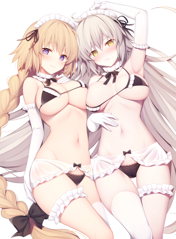 jeanne d'arc alter and jeanne d'arc (fate and 2 more) drawn by miko_(royal_milk)