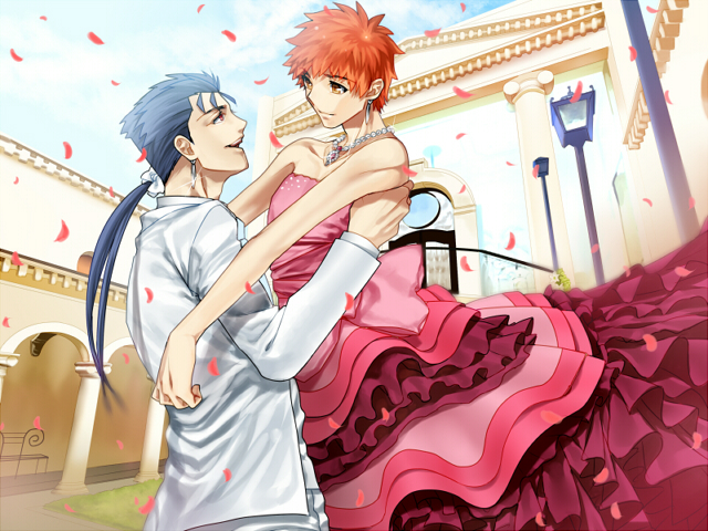 emiya shirou and cu chulainn (fate and 1 more) drawn by mitsuki_mitsuno