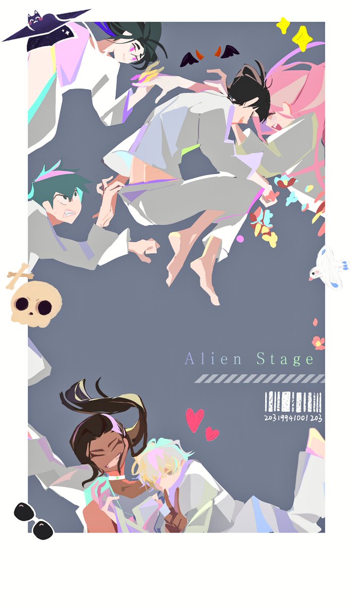 sua, mizi, ivan, till, luka, and 1 more (alien stage) drawn by evelynyi21085