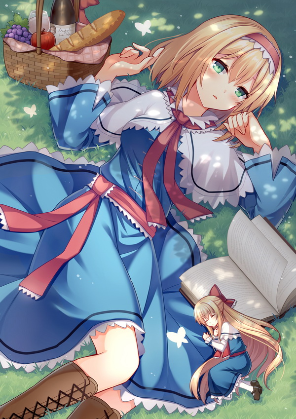 alice margatroid and shanghai doll (touhou) drawn by hitsuki_rei