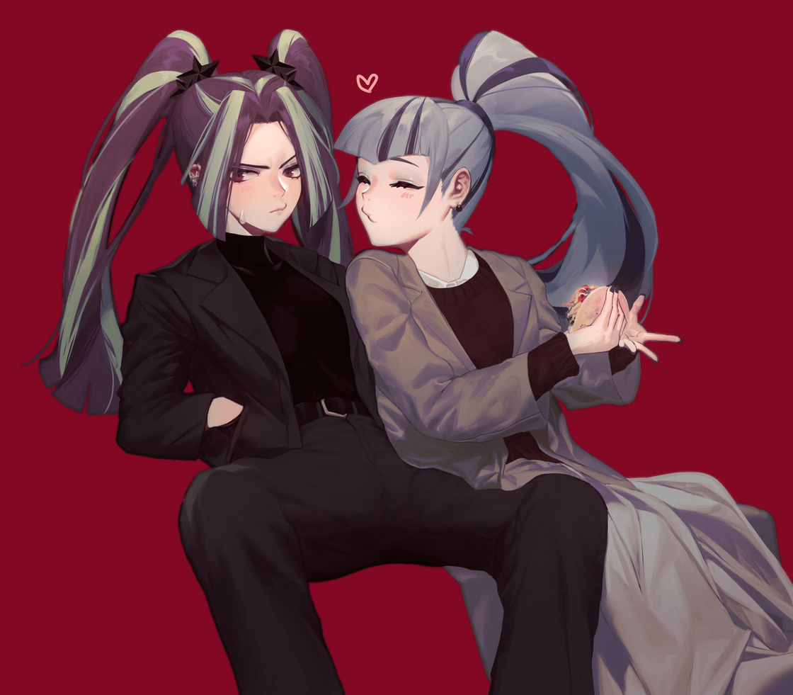 sonata dusk and aria blaze (my little pony and 2 more) drawn by eosatto_(eo4tto)