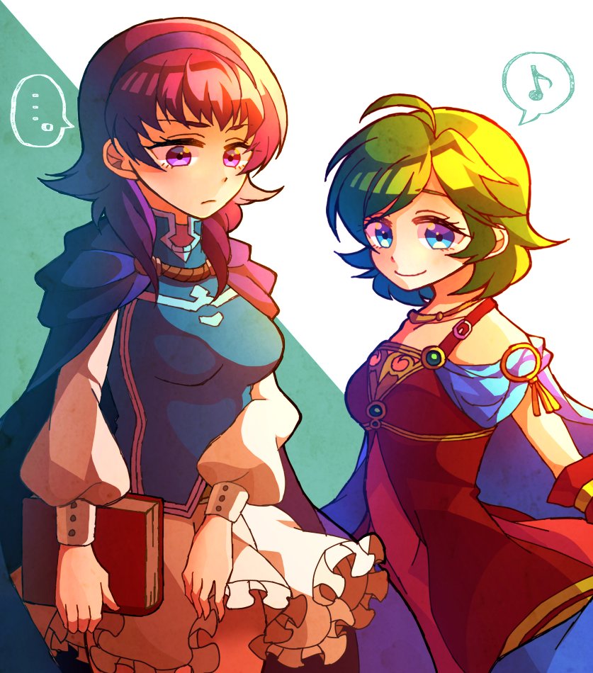 nino and lute (fire emblem and 3 more) drawn by hzk_(ice17moon)