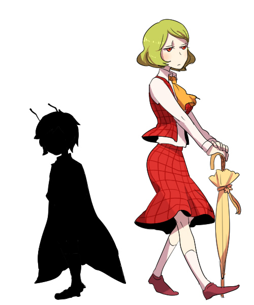 kazami yuuka and wriggle nightbug (touhou) drawn by yoshio_(440)