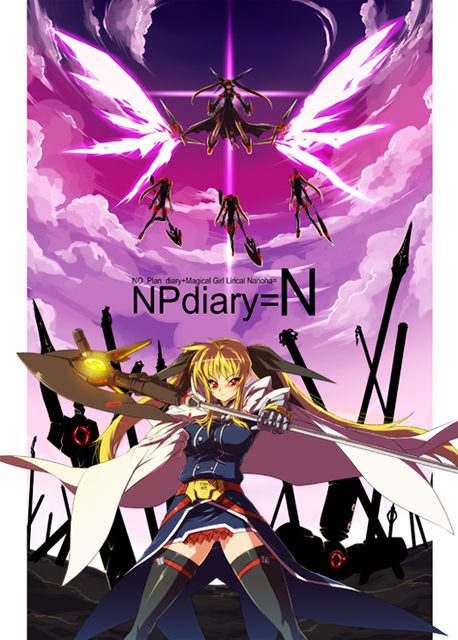 fate testarossa, takamachi nanoha, raising heart, and bardiche (lyrical nanoha and 1 more) drawn by nekomamire