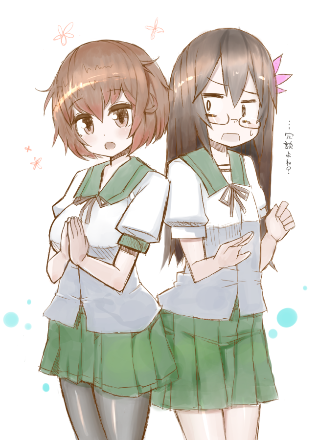 mutsuki and kisaragi (kantai collection) drawn by nijitama_shiyushiyu
