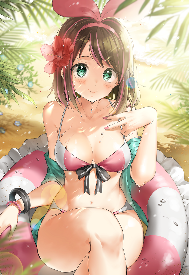 kizuna ai (kizuna ai inc.) drawn by h_shai