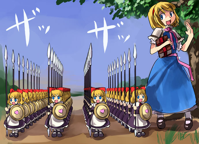 alice margatroid and shanghai doll (touhou) drawn by hirosato
