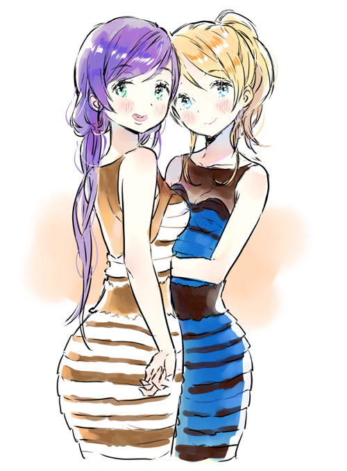 tojo nozomi and ayase eli (love live! and 1 more) drawn by ancotaku