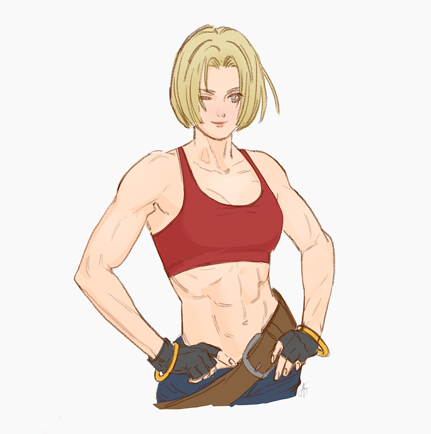blue mary (the king of fighters and 1 more) drawn by ashley_swidowski