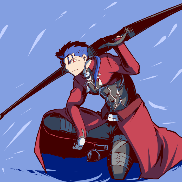 cu chulainn and archer (fate and 1 more) drawn by koraku_gekki