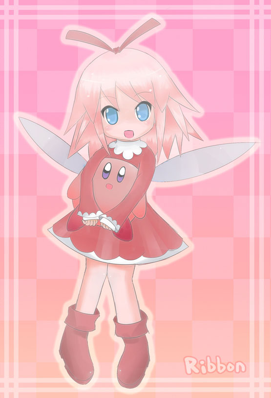 kirby and ribbon (kirby and 1 more) drawn by kano-bi
